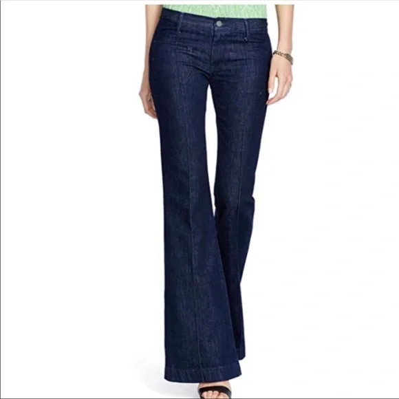 Polo Ralph Lauren | Dark Wash Flare High Rise Jean - Picture 6 of 11